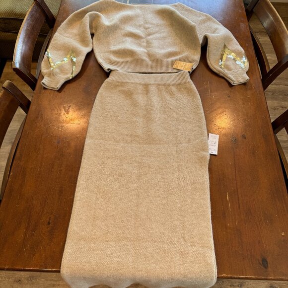 JoJo Fletcher x CupShe Knit Tan Set - Picture 1 of 5